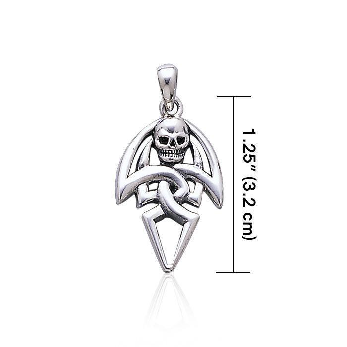 Wrapped in wonder and mystery ~ Sterling Silver Jewelry Pirate Skull Pendant TP3054