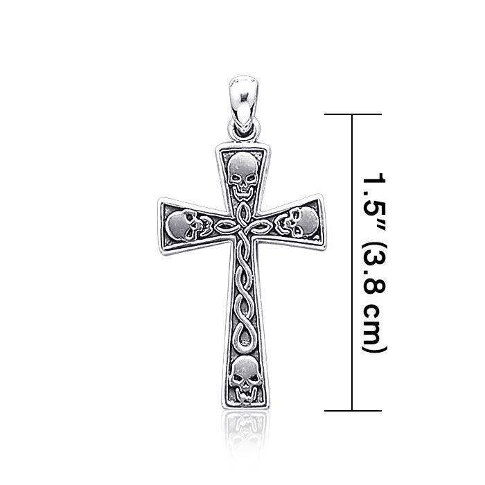 Skull Cross Silver Pendant TP3056