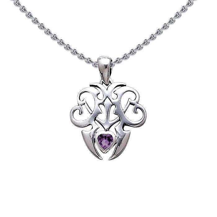 Skull Anchor Silver Pendant TP3064