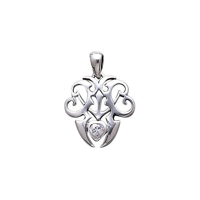 Skull Anchor Silver Pendant TP3064