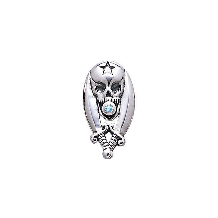 Skull and Sword Silver Pendant TP3065