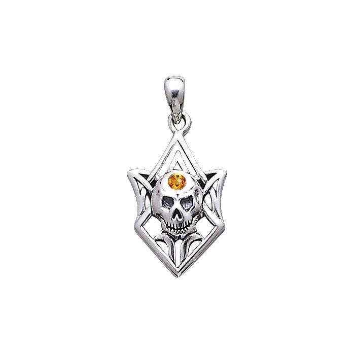 Tribal Skull Silver Pendant TP3069