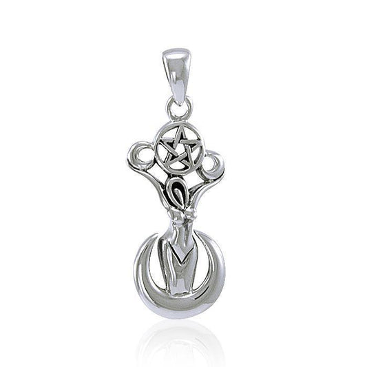 Pagan Goddess of the Spirits Silver Pendant TP3092