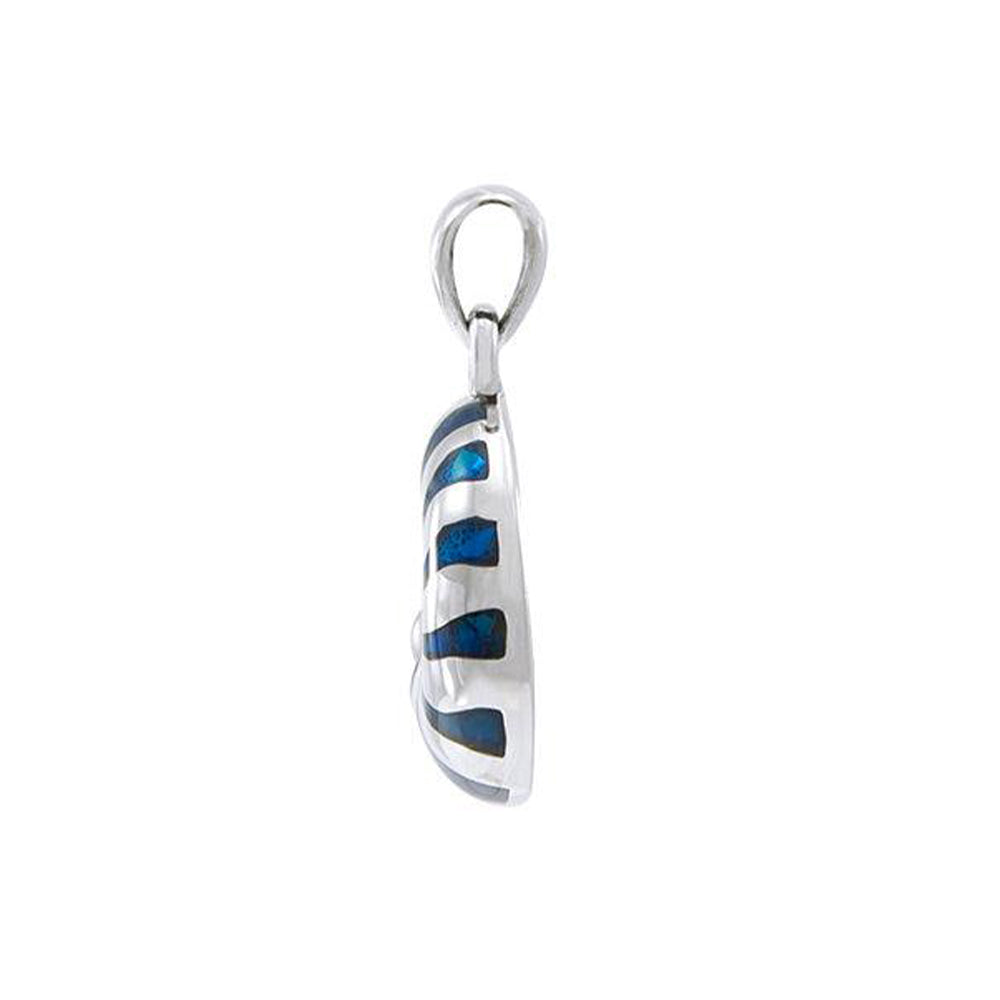 Charmed by the Rhythmic Spiral Sterling Silver Nautilus Pendant TP3106