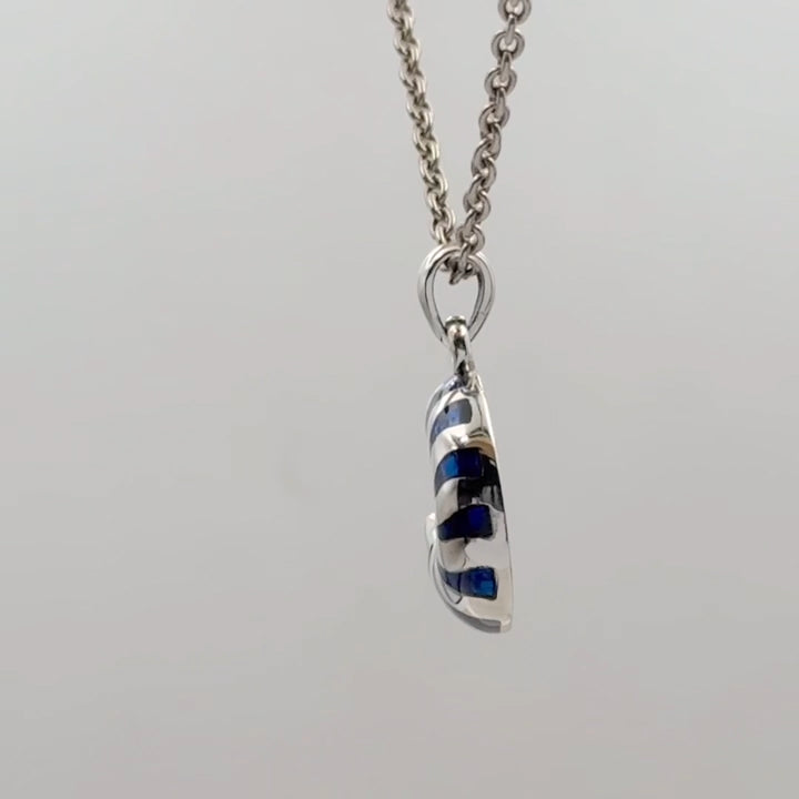 Charmed by the Rhythmic Spiral Sterling Silver Nautilus Pendant TP3106