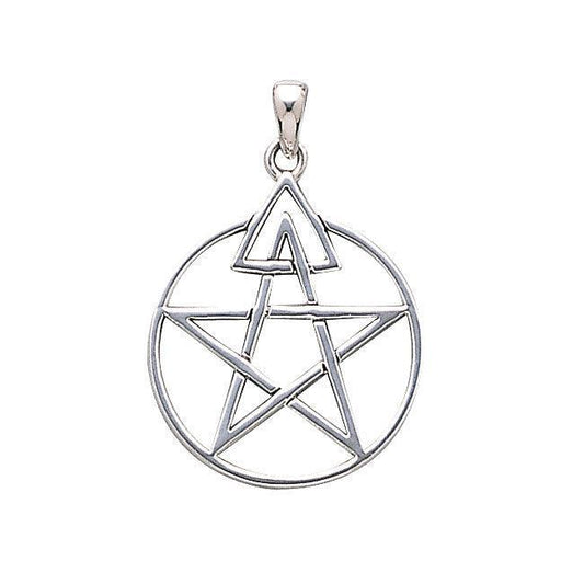 The Third Degree Pentacle Silver Pendant TP3113 - peterstone.dropshipping