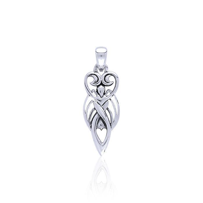 Winged Goddess Silver Pendant TP3149