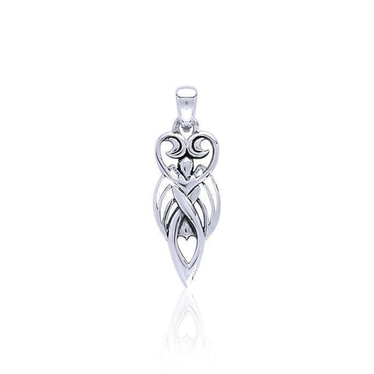 Winged Goddess Silver Pendant TP3149