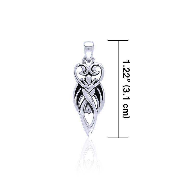 Winged Goddess Silver Pendant TP3149