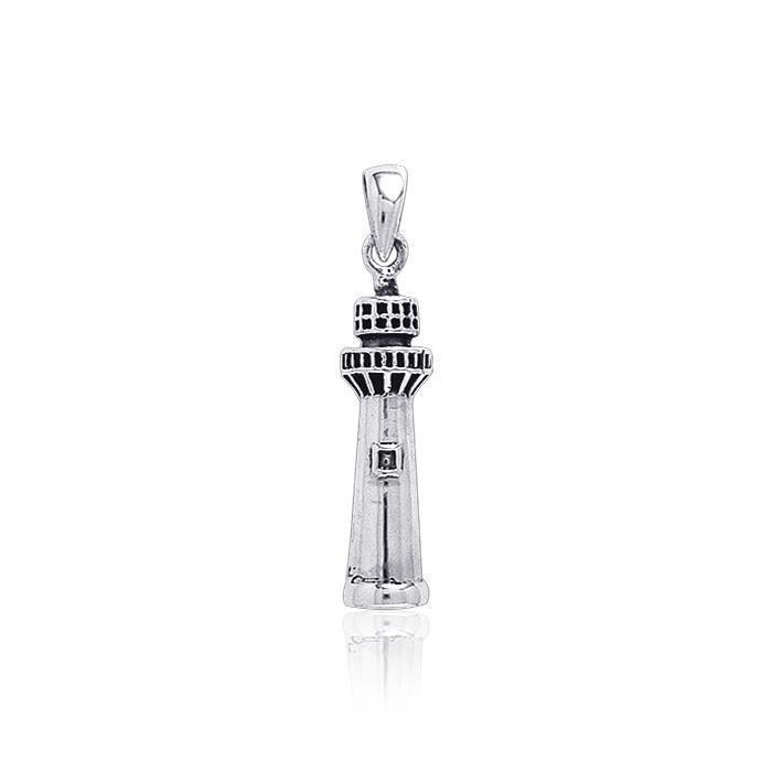 Fenwick Island Lighthouse ~ Sterling Silver Jewelry Pendant TP3155