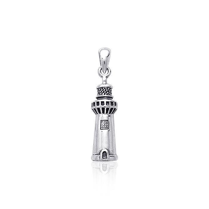 Antarctic Lighthouse ~ Sterling Silver Jewelry Pendant TP3156
