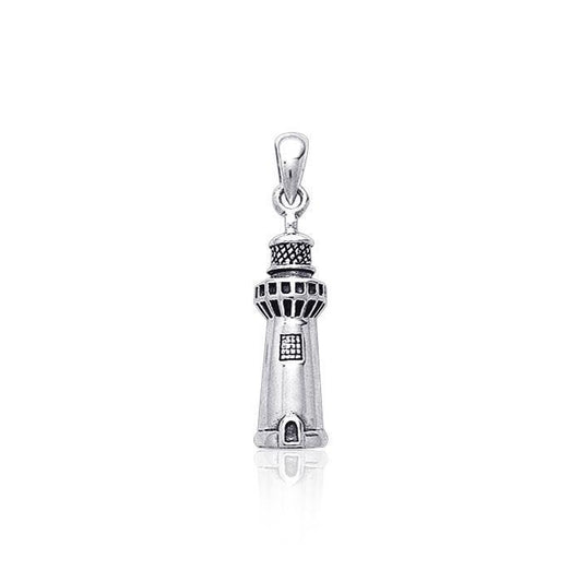 Antarctic Lighthouse ~ Sterling Silver Jewelry Pendant TP3156