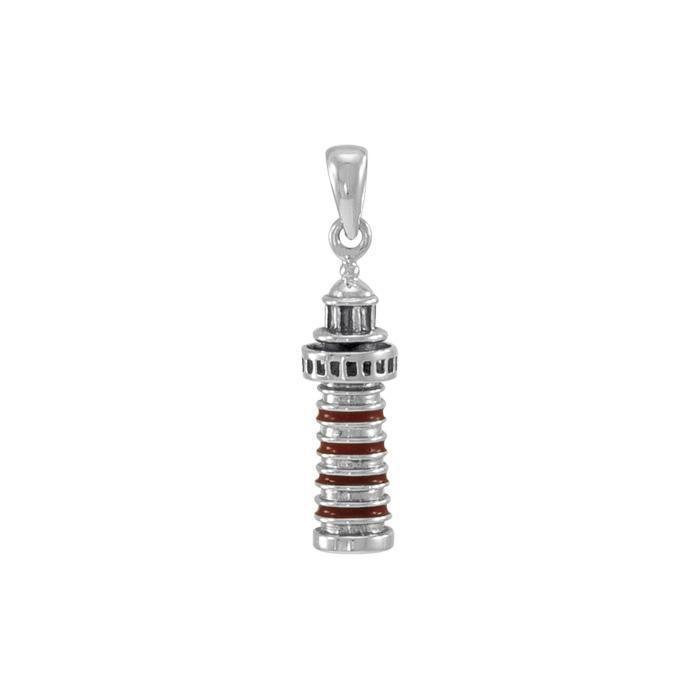 Caspian Sea Lighthouse Sterling Silver Pendant TP3159