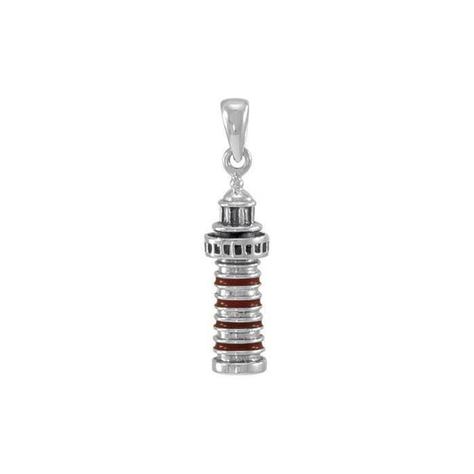 Caspian Sea Lighthouse Sterling Silver Pendant TP3159