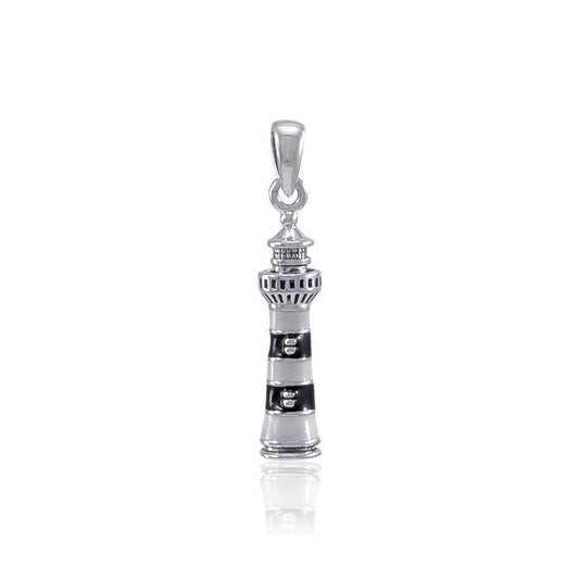 Bodie Island Lighthouse ~ Sterling Silver Jewelry Pendant TP3169