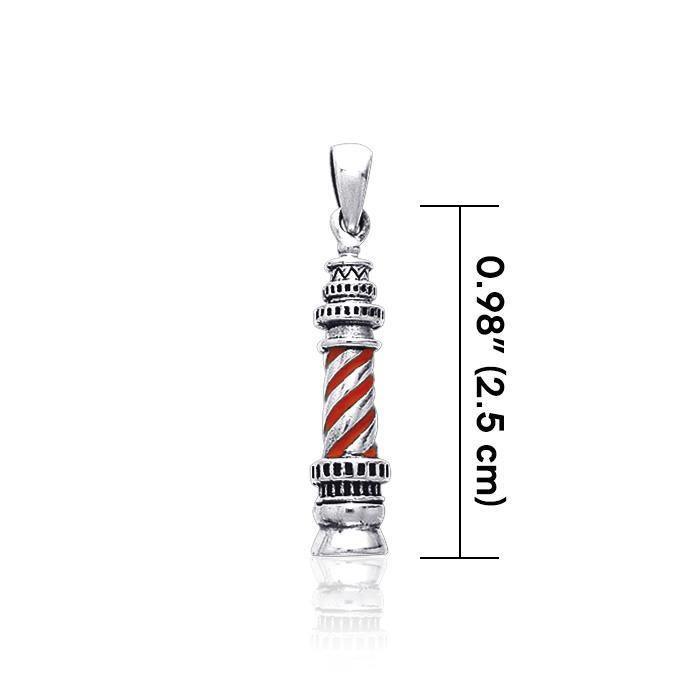 Caspian Lighthouse ~ Sterling Silver Jewelry Pendant TP3182