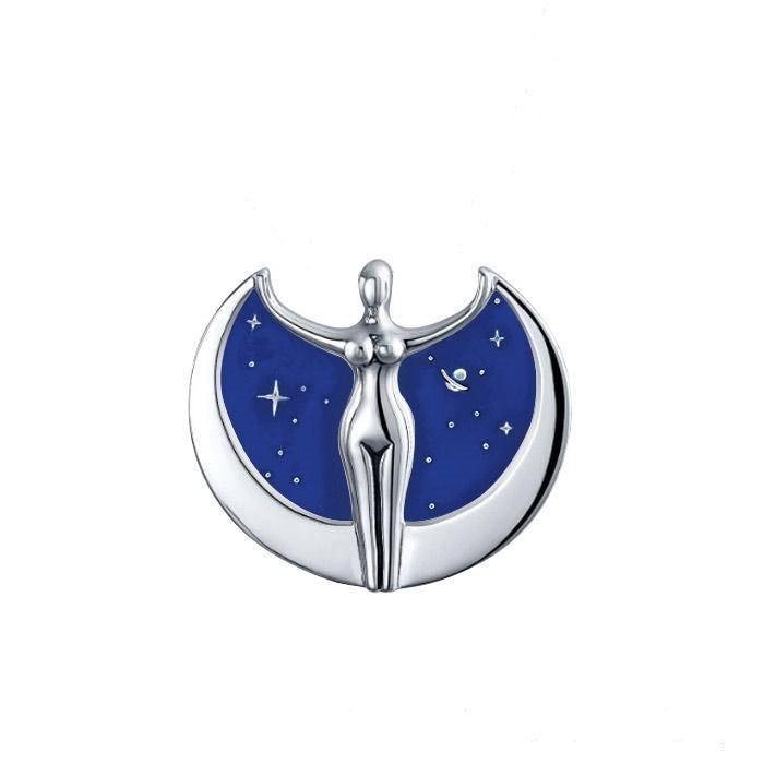 Oberon Zell Astra Star Goddess Sterling Silver Pendant with Enamel TP3198