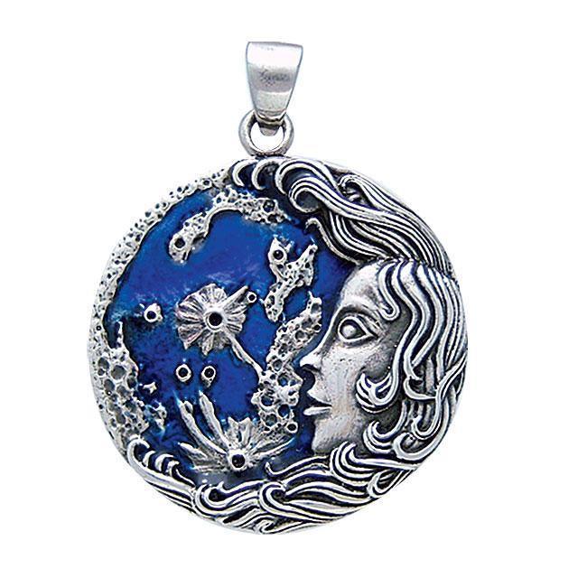 Moon Goddess Silver Pendant By Oberon Zell TP3202