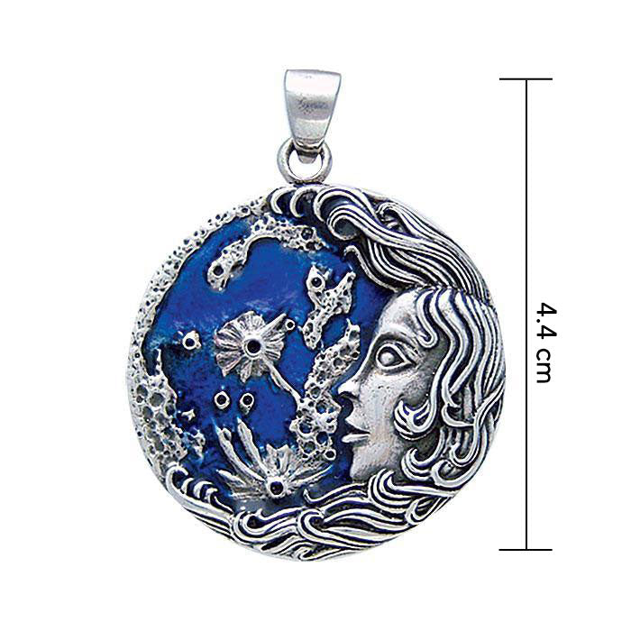 Moon Goddess Sterling Silver Pendant By Oberon Zell TP3202