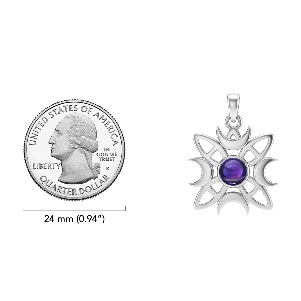 Blue Moon Sterling Silver Pendant TP3234