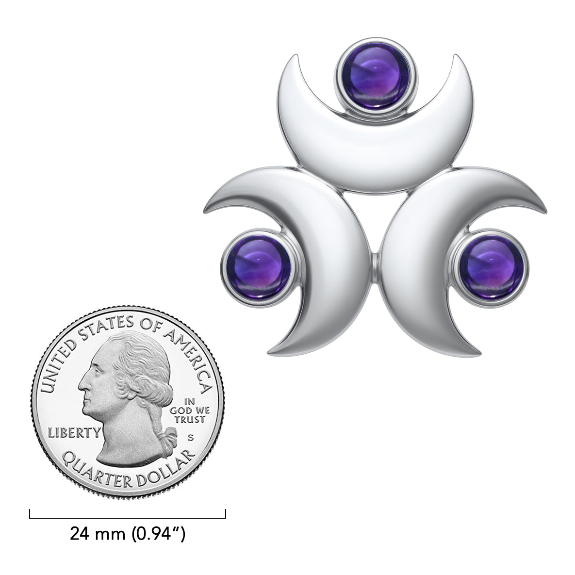 Blue Moon Sterling Silver Pendant TP3240