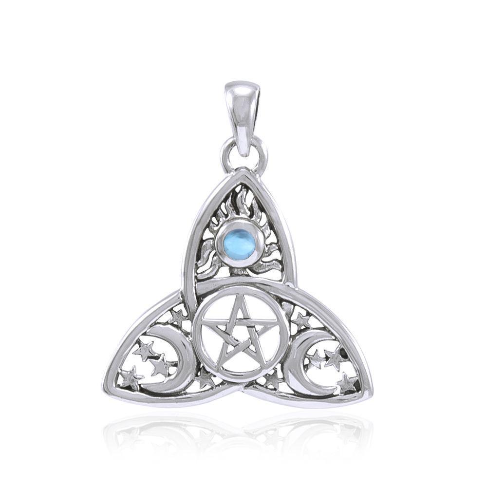 I dream beyond…beyond the Sun, the Moon and the Stars in a Pentagram Pendant TP3268