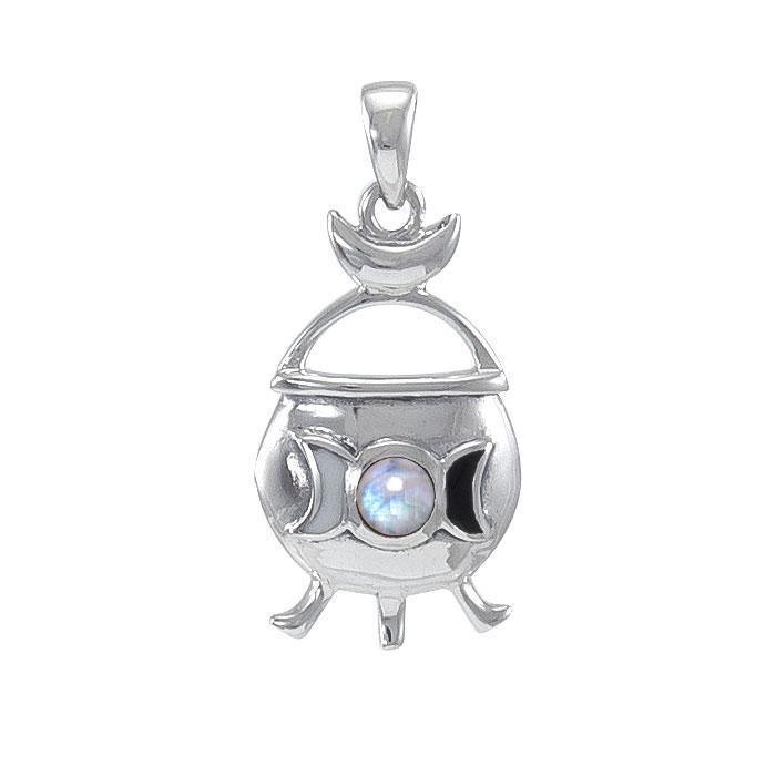 Magickal Witches Cauldron Silver Pendant TP3269