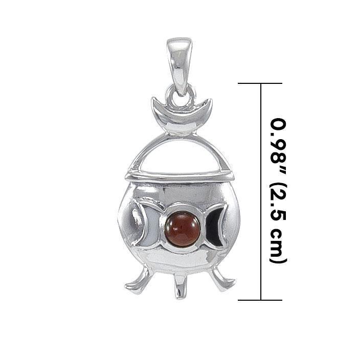 Magickal Witches Cauldron Silver Pendant TP3269