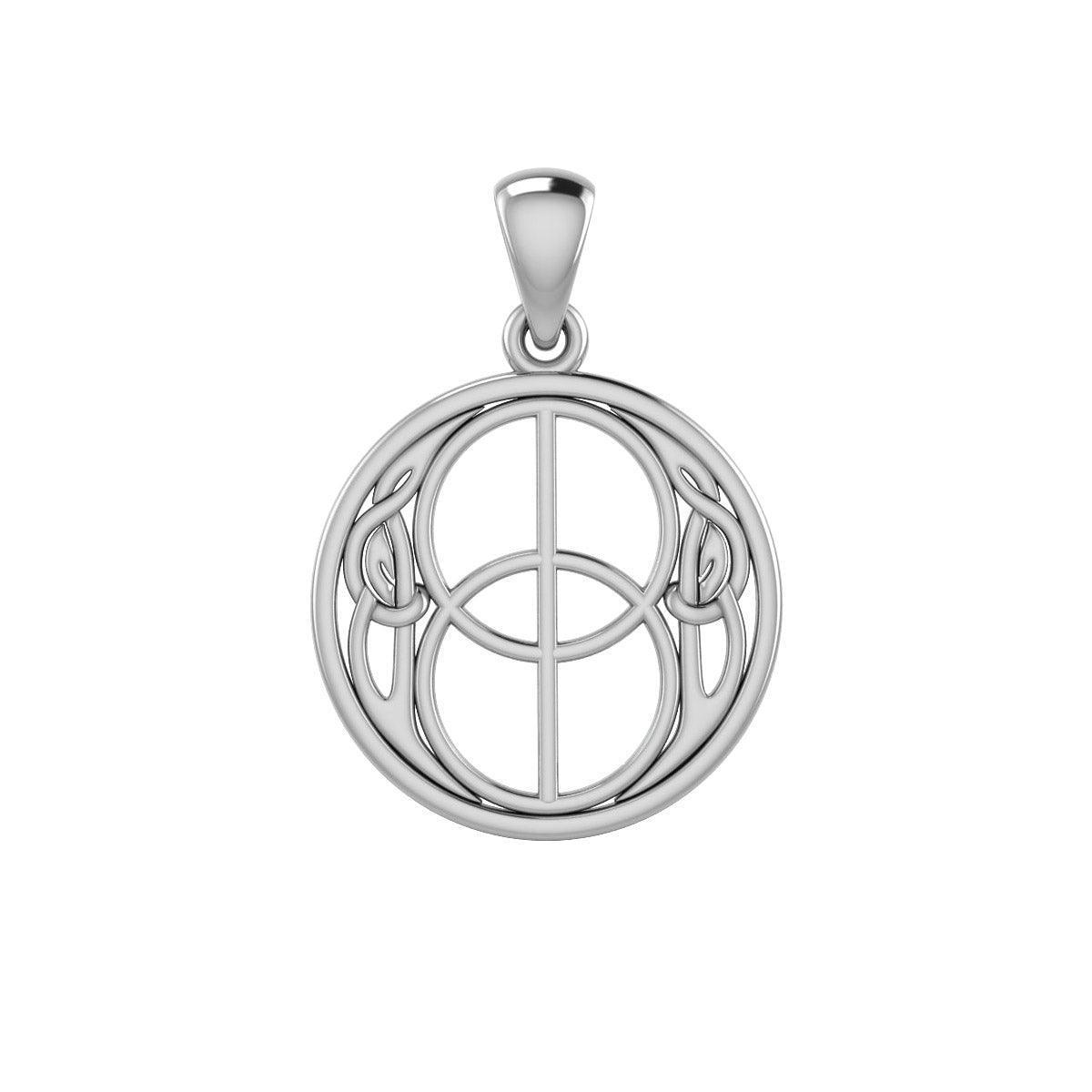 Beyond the sacred and real ~ Sterling Silver Jewelry Chalice Well Pendant TP3272 - Wholesale Jewelry