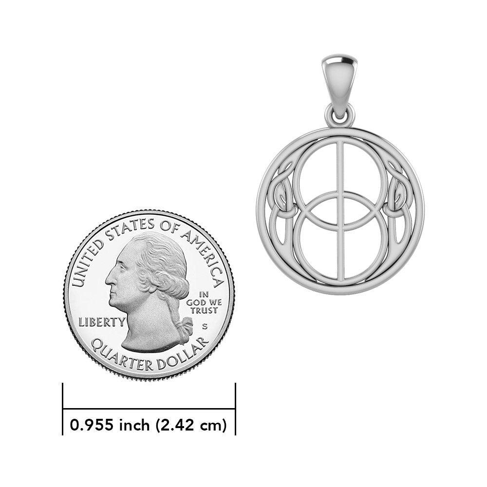 Beyond the sacred and real ~ Sterling Silver Jewelry Chalice Well Pendant TP3272 - Wholesale Jewelry