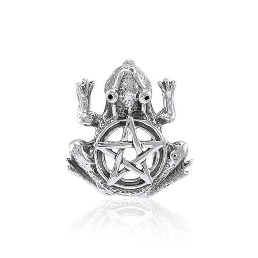 Frog Pentagram Silver Pendant TP3293