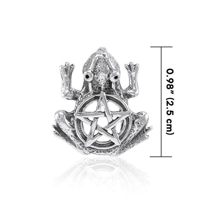 Frog Pentagram Silver Pendant TP3293