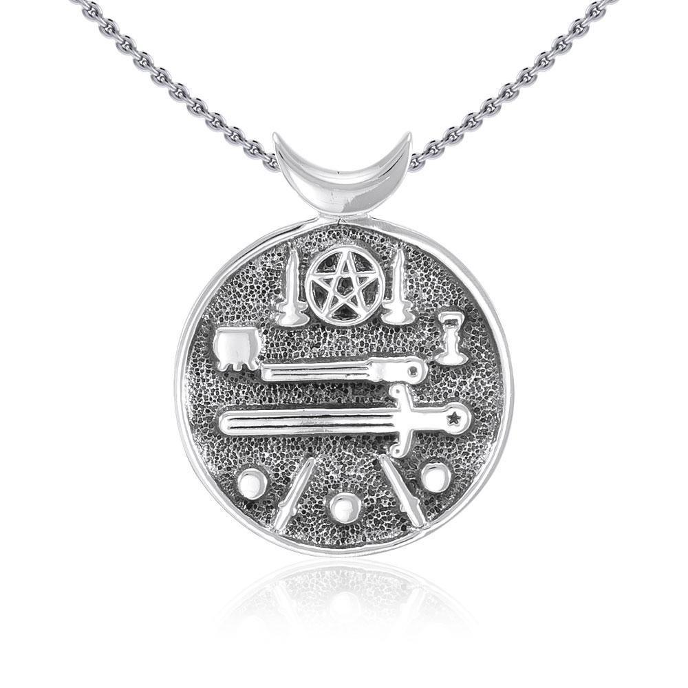 Be empowered with the iconic Wiccan symbol ~ Sterling Silver Jewelry Pendant TP3314