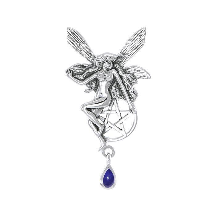 Fairy with Pentagram Silver Pendant TP3319