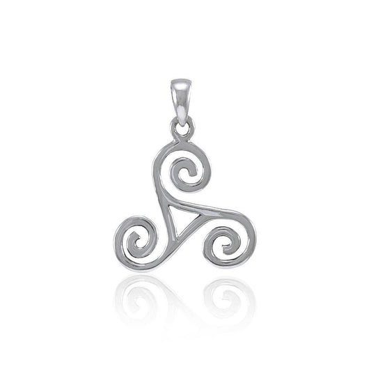 Celtic Silver Spiral Pendant TP332