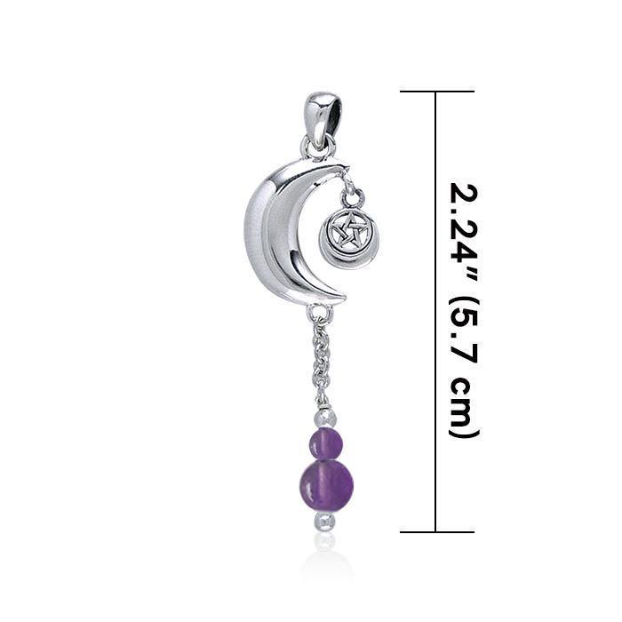 Moon the star sterling silver pendant TP3435