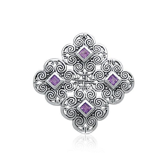 Kells Triskelia Silver Celtic Cross Pendant TP3451