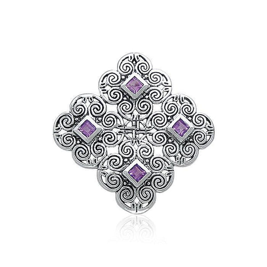 Kells Triskelia Silver Celtic Cross Pendant TP3451