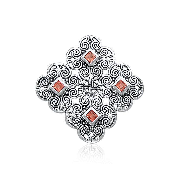 Kells Triskelia Silver Celtic Cross Pendant TP3451