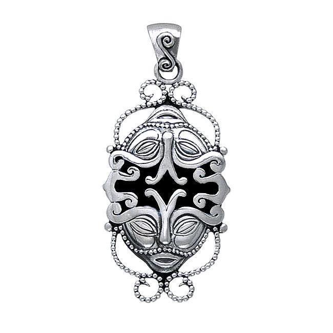 Janus God Silver Pendant with Enamel TP3455