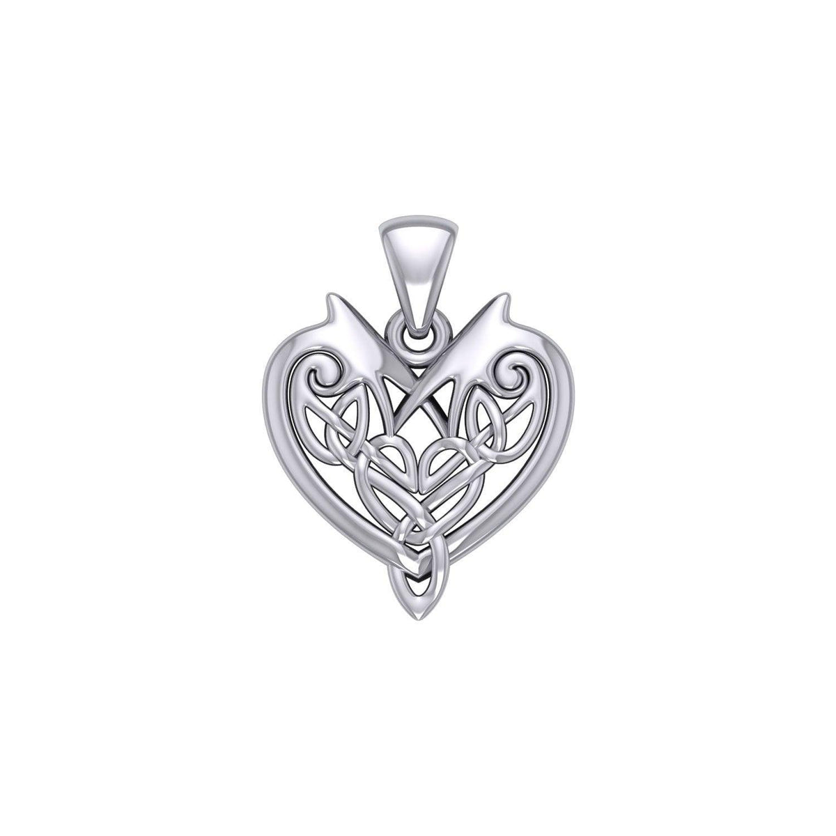 Joyous Celtic Heart Silver Pendant TP3515