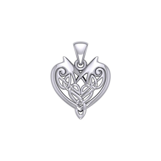 Joyous Celtic Heart Silver Pendant TP3515