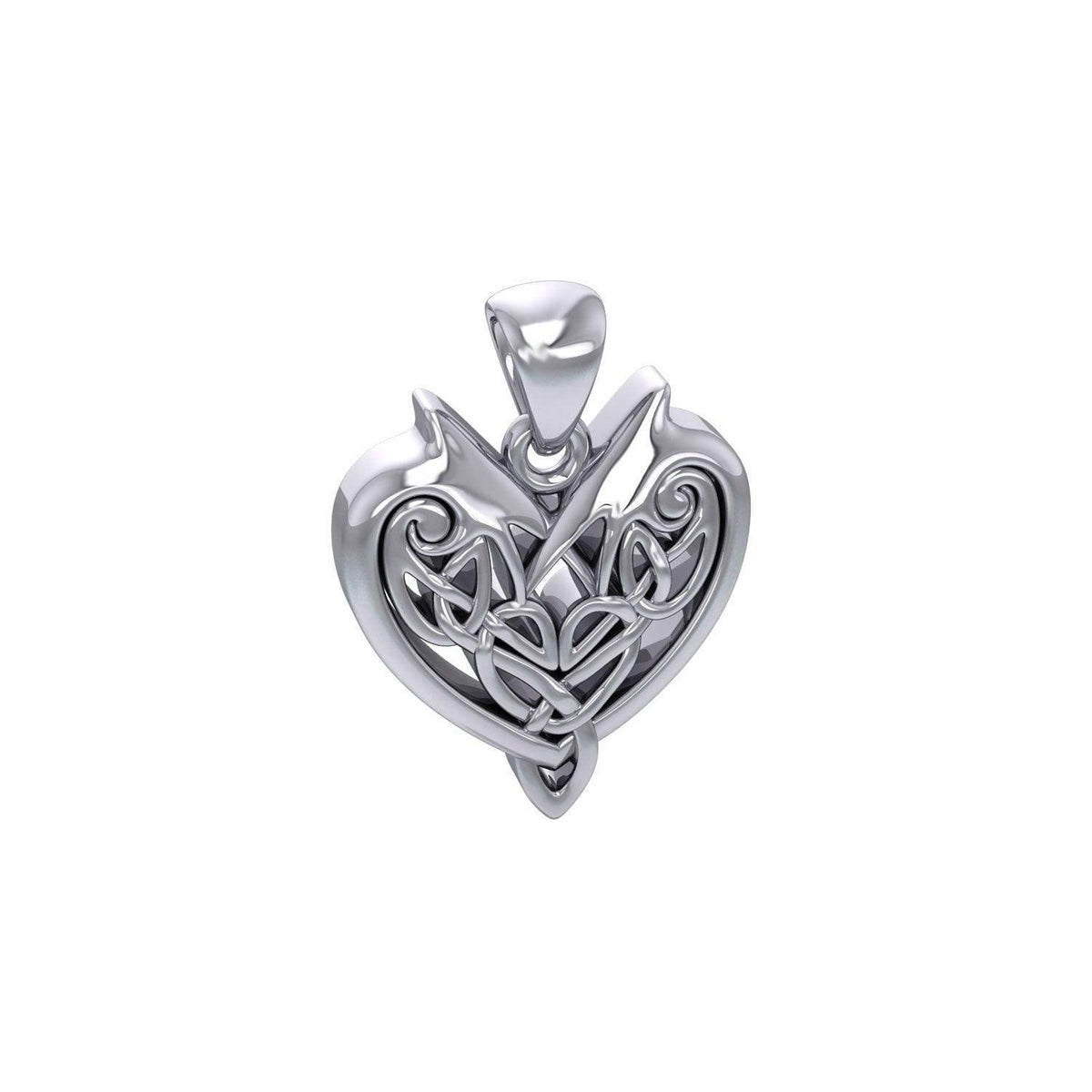 Joyous Celtic Heart Silver Pendant TP3515