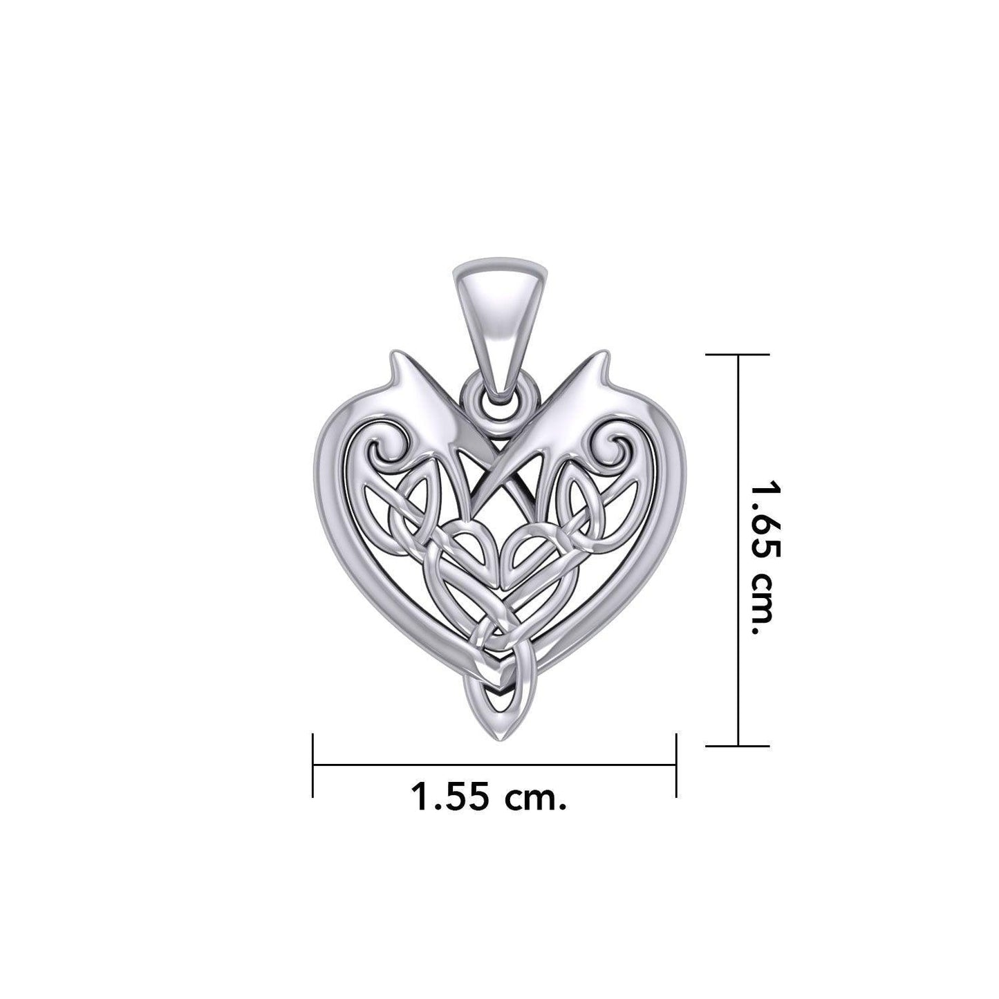 Joyous Celtic Heart Silver Pendant TP3515
