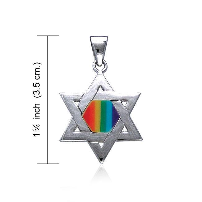 Star of David Rainbow Pendant TP3520