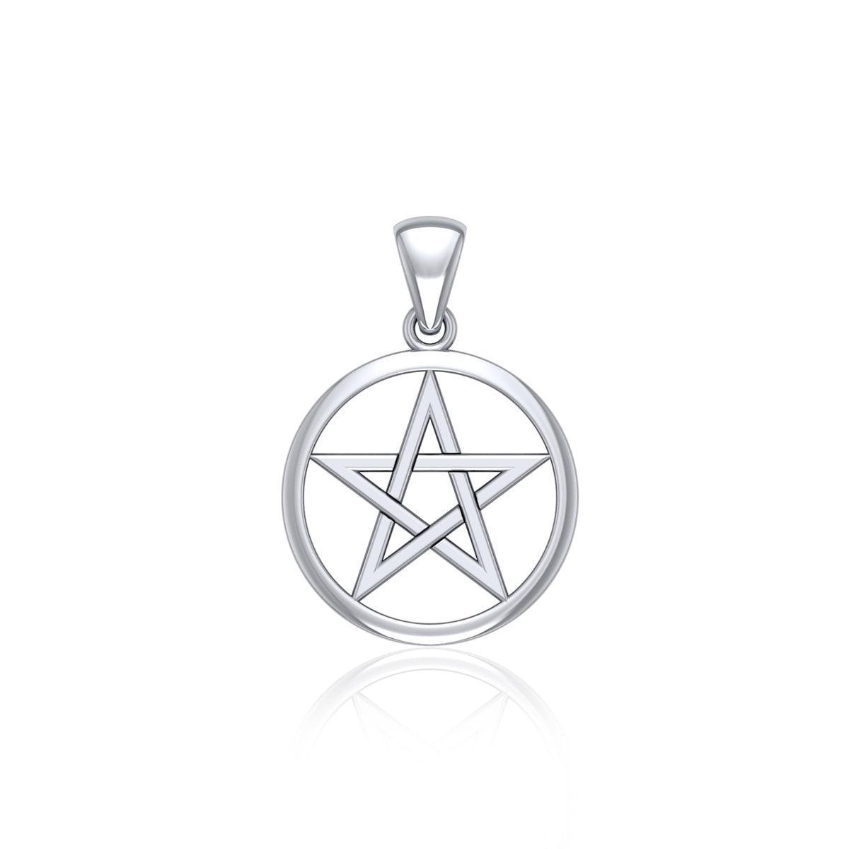 Pentacle Sterling Silver Charm Pendant TP355