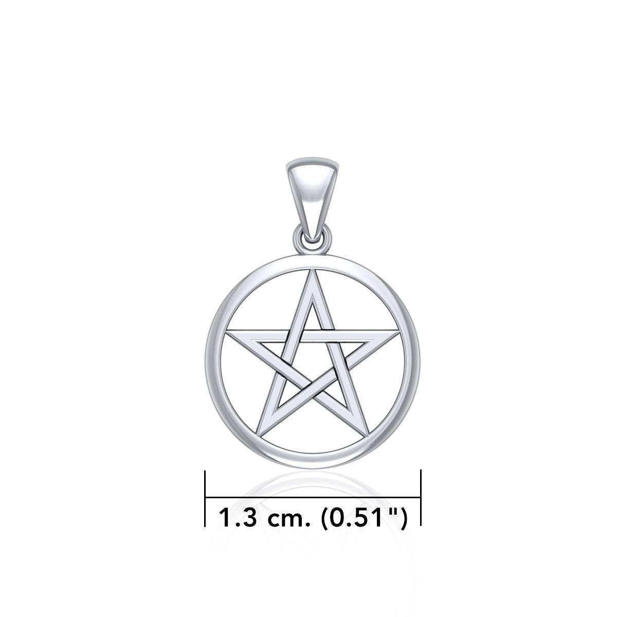Pentacle Sterling Silver Charm Pendant TP355