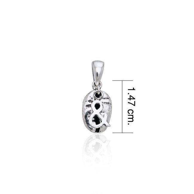 And Symbol Coffee Bean Silver Pendant TP391