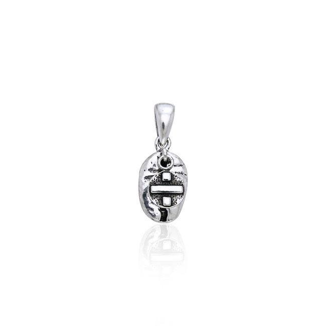 Divided by Coffee Bean Silver Pendant TP393