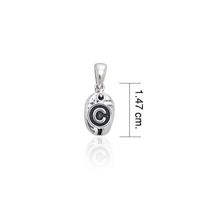 Copyright on Coffee Bean Silver Pendant TP403